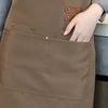 Canvas Apron Waterproof Adjustable Strap Stylish Comfortable Chef Apron for Coffee Nail Baking Shop