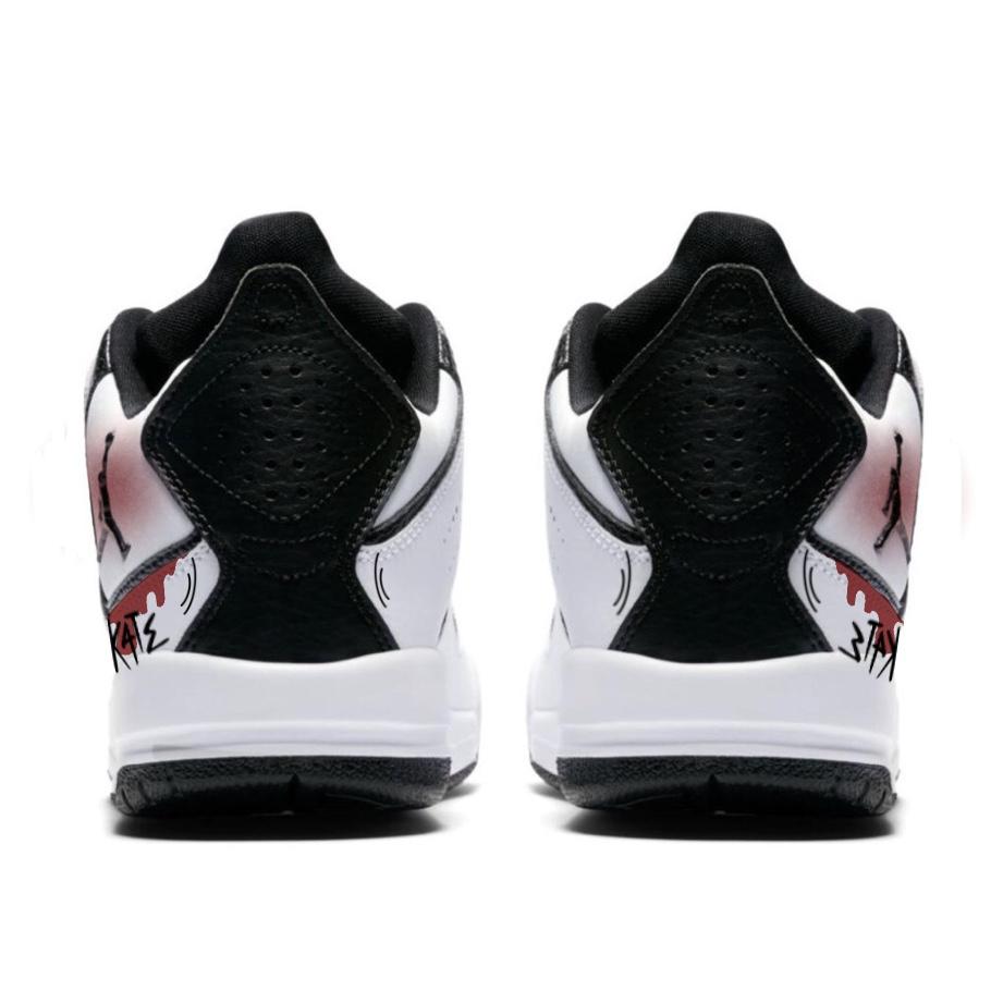 Jordan Courtside 23 Abrasion Resistant Mid Top Vintage Basketball Shoes Unisex White Red AR1000-100(Team641-)