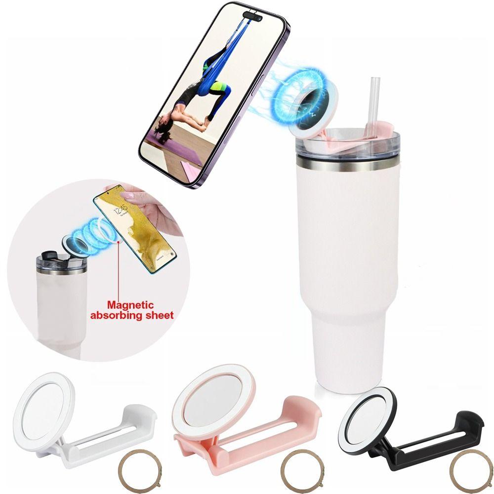 

Rotatable Cup Accessories Portable Phone Stand Water Cup Phone Holder for Stanley 40OZ Cup Work чорний
