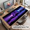 Neon Colorful Theme Customized Mouse Pad Personalized Print Name Text Desk Mat For Home Office Table Decor