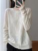 Women's 100% Wool Round Neck Cardigan - Autumn/Winter Versatile Short Sweater Coat