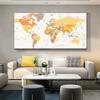 Modernes schwarz-goldenes Weltkartenbild, Leinwandgemälde, Kunst, Wohnzimmer, Poster und Drucke, Wandkunst, Schlafzimmer, Büro, Bibliothek, Heimdekoration, ohne Rahmen