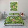 "Colorful Town Map Play Set"  Kid's and Adults' Bedroom Decor, Exquisite Three-piece Bedding Set Gift