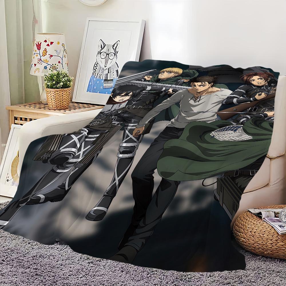 Anime A-Attack On T-Titan Cool Blanket Soft Comfortable Nap Plush Suitable For Iiving Room Office Bedroom Birthday Home Kid Gift