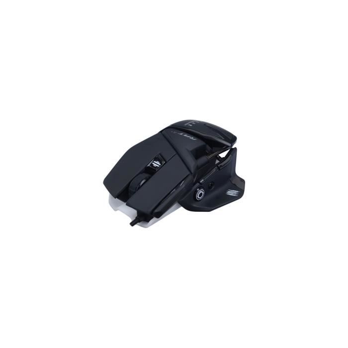 Madcatz RAT 4+ Noire - Souris gamer filaire personnalisable - 9 boutons - LED - 7200 DPI - Pixart PMW3330