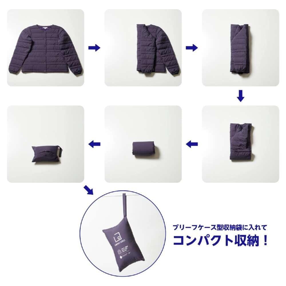 Mizuno Compact Breath Thermo Down Winter Midnight Plum Women's Jacket, Heat-Generating Material, Wear,