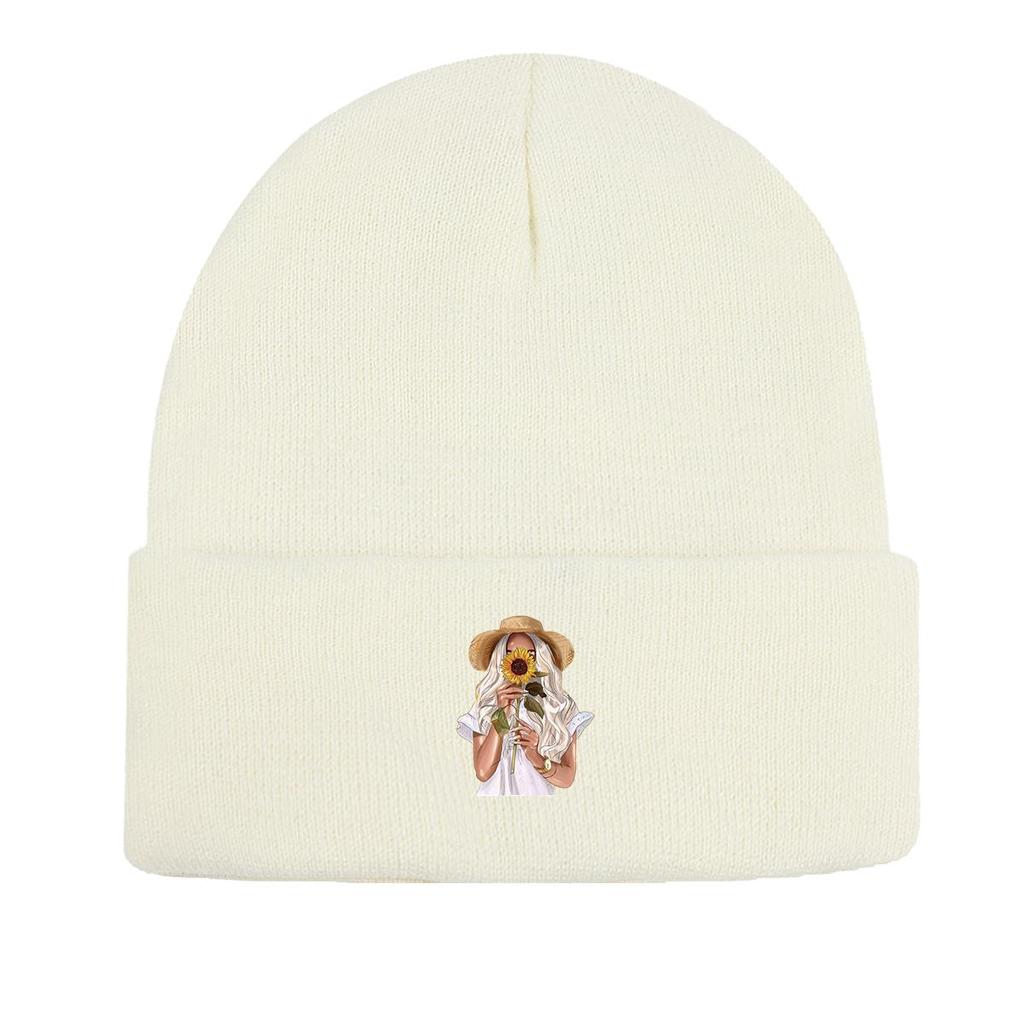 Freizeitkleidung Warme Wintermützen Stricken Damenmützen Winddicht Einfarbig Leicht Dehnbar Skullies Beanies Kopfbedeckung