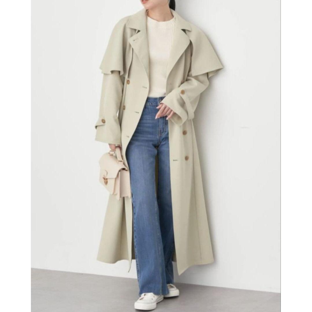 earth music and ecology trench coat light khaki