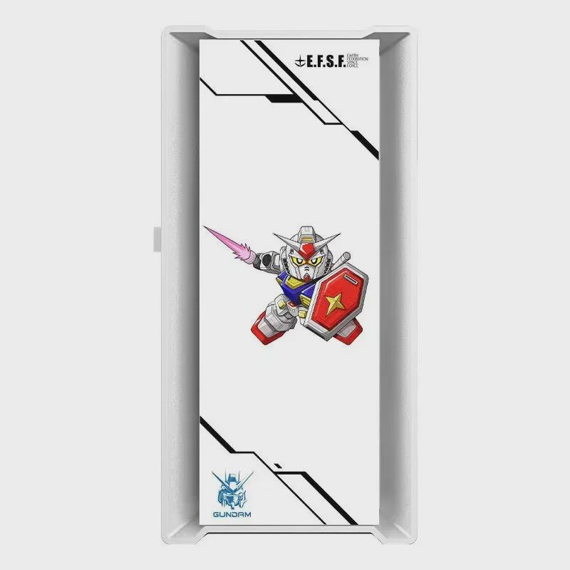 Wanjia Juechen Gundam-Themed Desktop Computer Case with Tempered Glass and Water Cooling Support