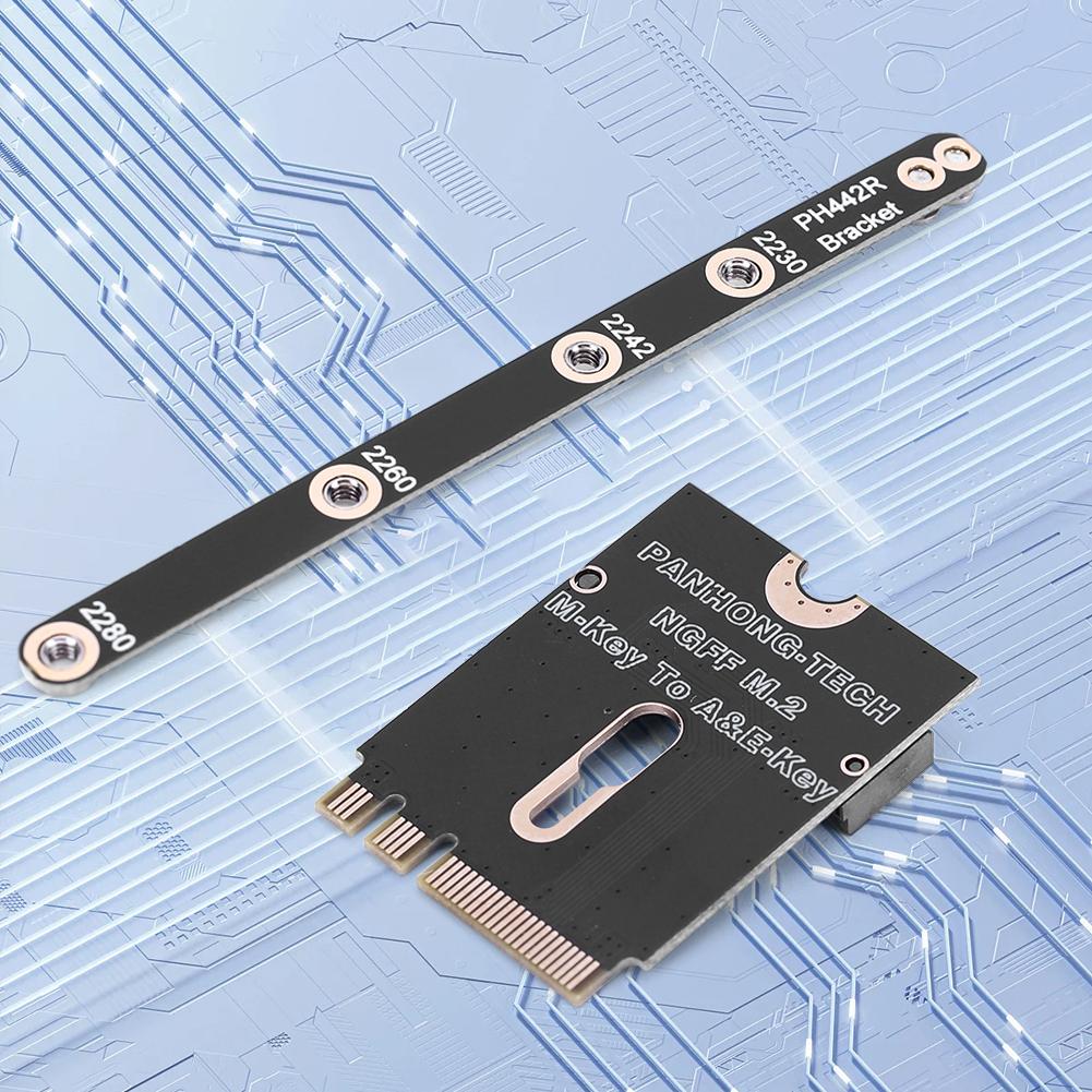M.2 A+E To NVME SSD Adapter A/E Key To M Key PCIE 4.0 Riser Card W/ Bracket M2 WIFI Interface for Laptop Mainboard SSD 2280