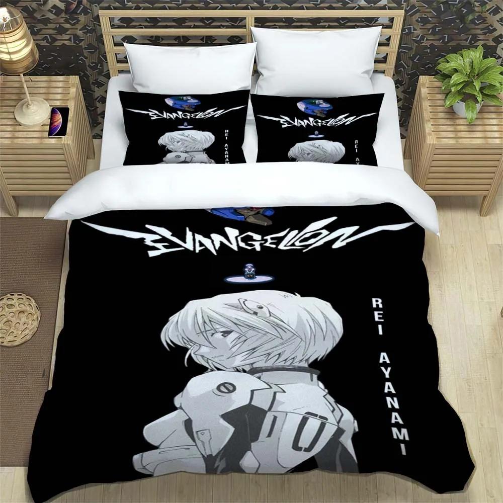 New NEON GENESIS EVANGELION Anime Quilt Covers Bedding Dormitory Sheets 2/3-piece Bedding Set