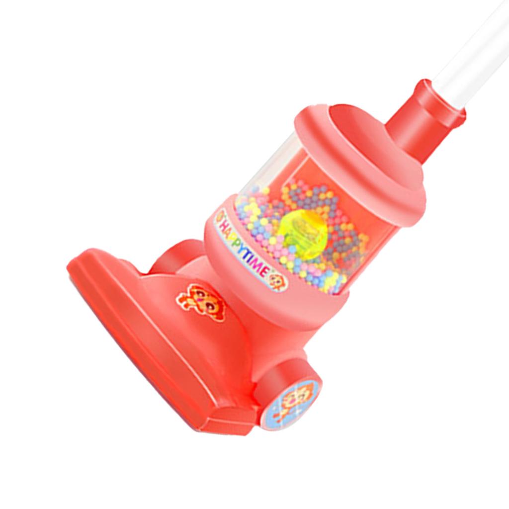 Artificial Vacuum Cleaner Toy Stimulation Realistic Household Pretend Vacuum Cleaning Toy for Children Orange