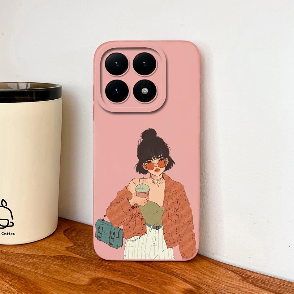 For Xiaomi 15T Pro Case For Xiaomi 17 Pro Max Cartoon Phone Back Cover Full Protection Soft Liquid Silicone Shockproof Bumper