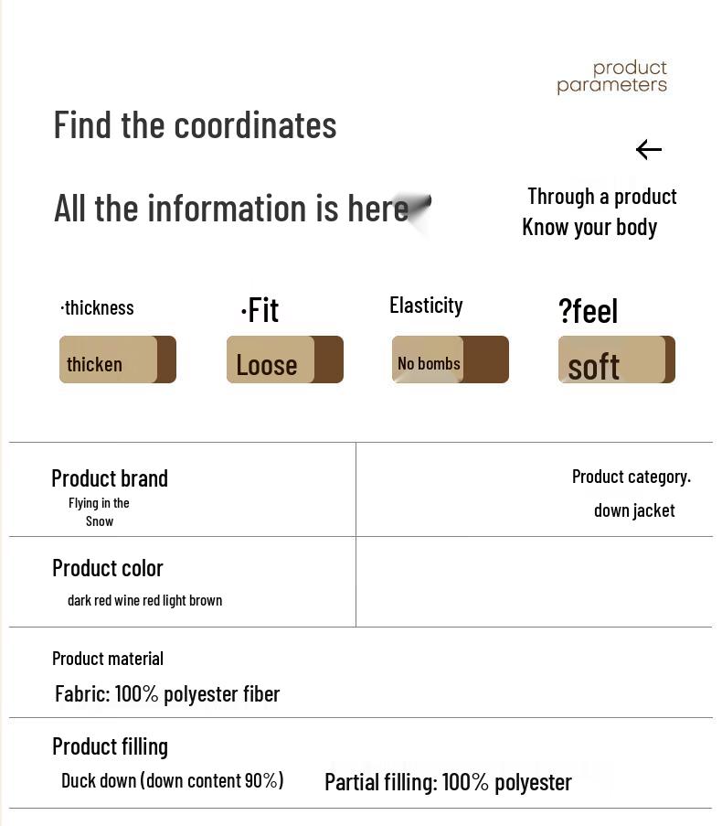 Xuezhongfei Women's Mid-Length Down Jacket