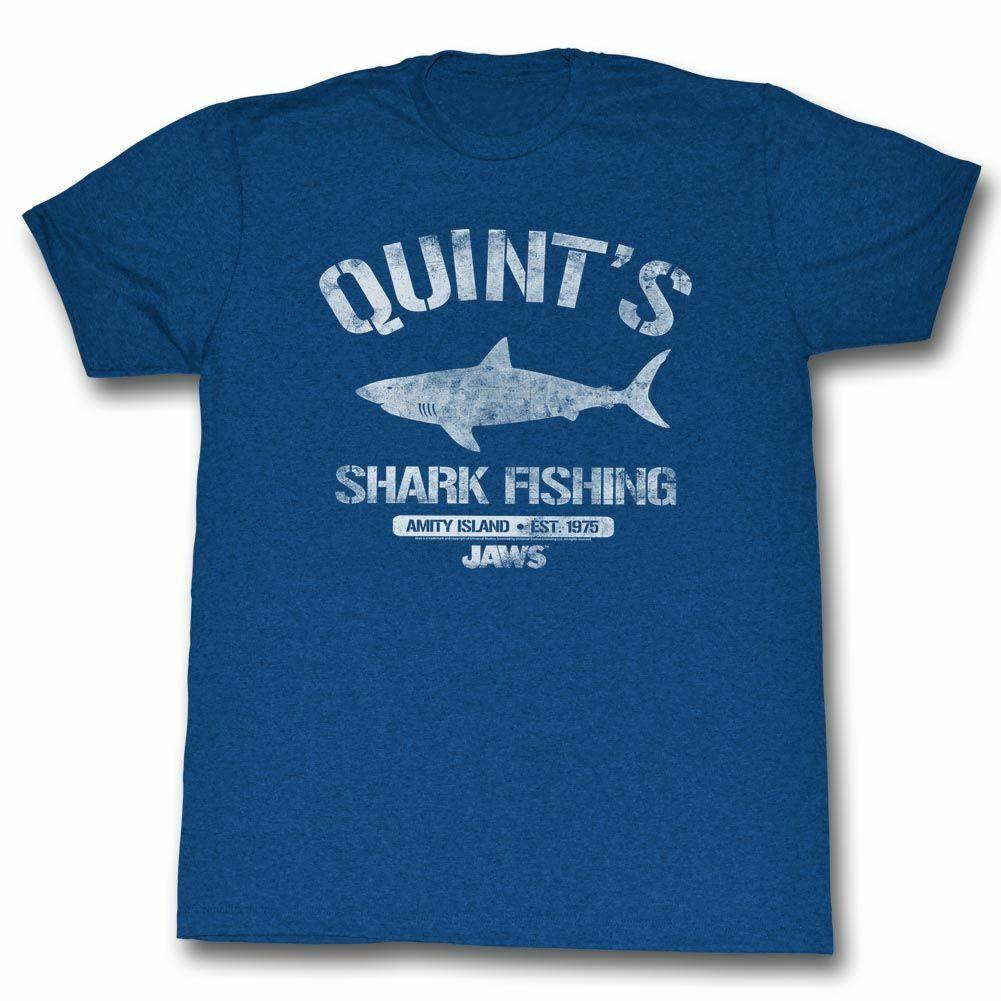 Jaws Quint s Royal Heather Adult T-Shirt Mens Womens Tees Top 4XL