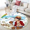One Piece,Round Area Rug,Carpet Rug for Living Room Bedroom Sofa Playroom Decor,Non-slip Floor Mat