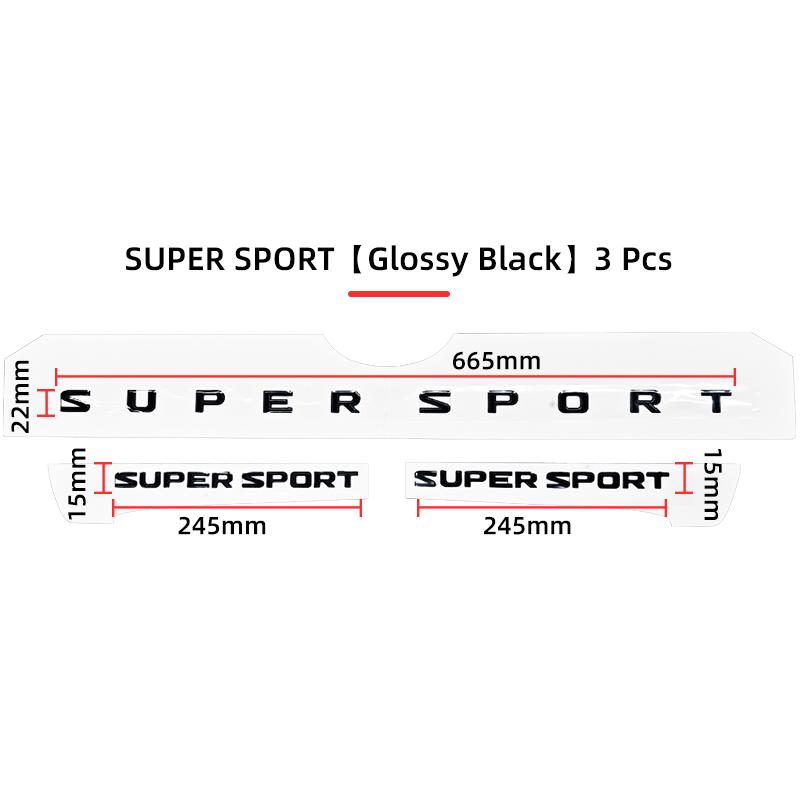 3D ABS Car Letter Logo Sticker Tail Bumper Badge Auto Rear Trunk Emblem Decals Accessories For Lexus SUPER SPORT HYBRID