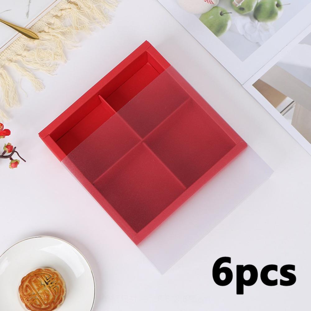 6pcs Frosted Gift Boxes Gift Packing Box with 4-Compartments Divider Goodies Boxes for Jewelry Packaging and Storage Jewelry Making Display