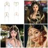 Exotic Forehead Jewelry Accessory Opulent Forehead Jewelry with Pearls Drop Stylish Fringes Headwear for Parties