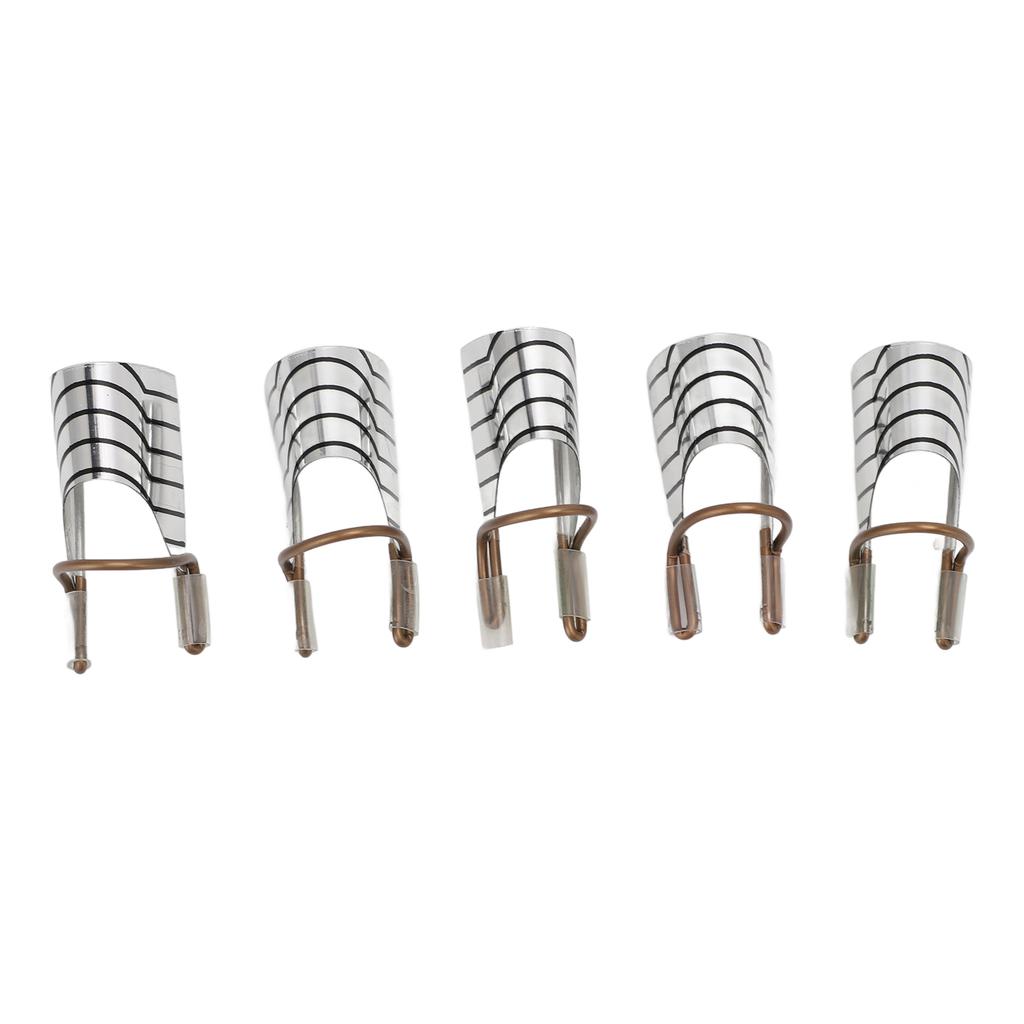 10 Stück Nagelverlängerungsformen Wiederverwendbares Metall Langlebig Tragbar Nagelverlängerungsschutzformen für Heim-Salon-Gebrauch