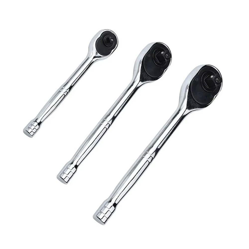 1Pcs 1/4 3/8 1/2 Ratchet Wrench 24 Teeth Repairing Hand Tool Durable Socket Spanner