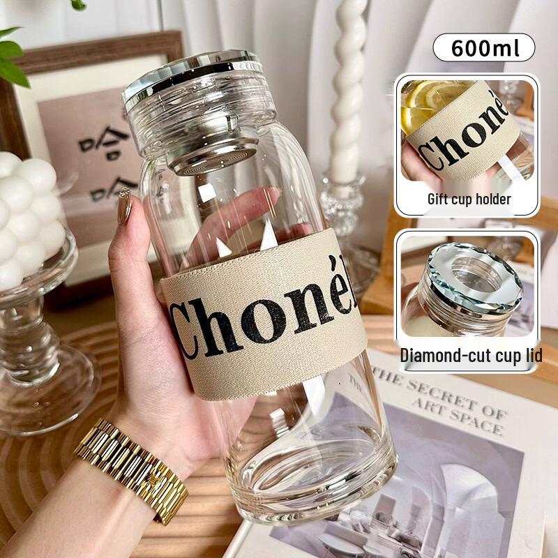 OLOEY 600ML High-Temperature Glass Tea Infuser Bottle