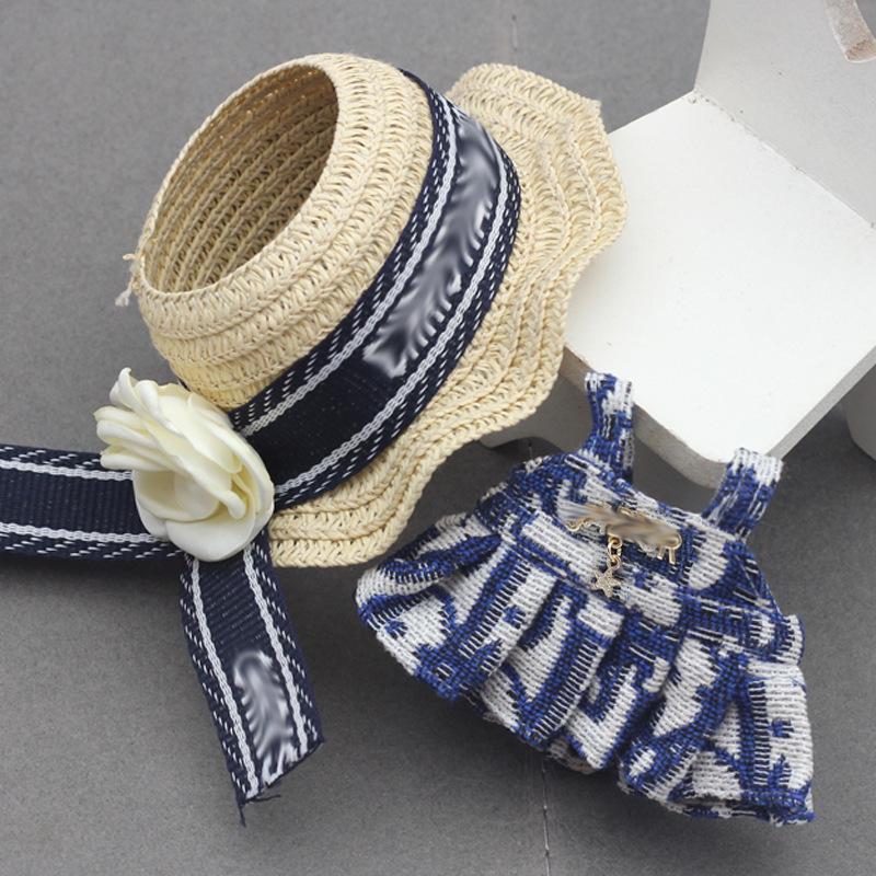 Pendant Doll Dress Accessories Doll Empty Top Opening Woven Straw Hat
