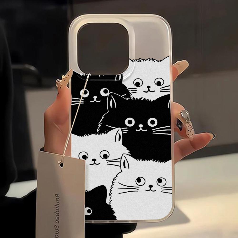 Θήκες κινητών τηλεφώνων για iPhone 11 13 15 Pro Max 12 14 Pro Max Θήκη iPhone 16 15 Plus 13 Pro 12 Frosted Texture Painted Cartoon Flowers