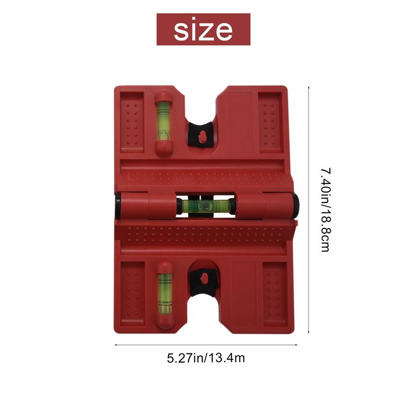 Spirit Level,Magnetic Post Level Tool Folds For Storage,Cross Check Bubble Level Pack Of 2