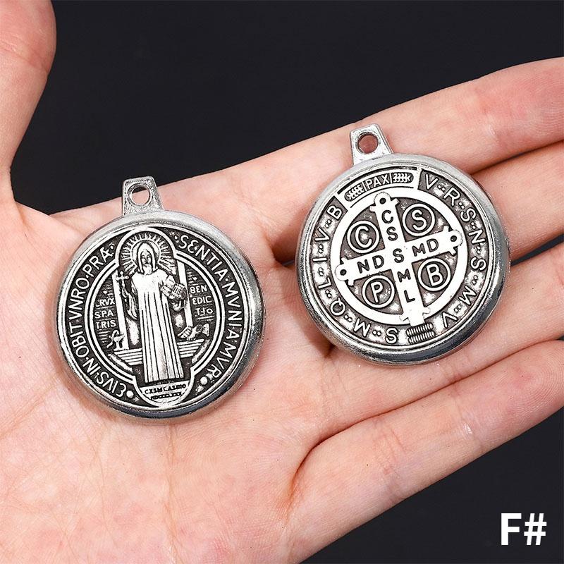1pcs St Benedict Cross Amulet St Benedict Medal Holder Pendant Jewelry Religion 35mm