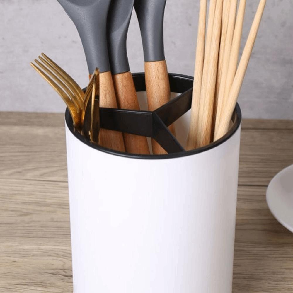 Detachable Design Cutlery Drainer Three Compartments Tableware Storage Kitchen Tools  Kitchen Use