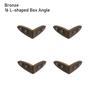4Pcs Mini Metal Crafts DIY Manual BJD Doll Bags Parts Doll Suitcase Box Case Corner Protector Luggage Trunk Lock Box Accessories