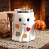 Gifts for Halloween Lovers 300ml Ghost Mug, Resin Insulated Coffee Cup, Cute Drink Funny Couple Cups Cup with Pumpkin And Broomstick, Drinkware Adults