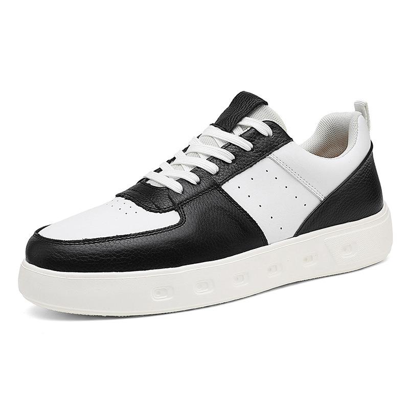 New original niche casual shoes classic black and white panda with leather skateboard shoes