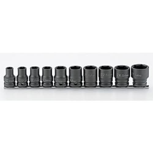 Yamashita Industrial Research Institute (Ko-ken) Impact Hex Socket Rail Set RS14401M/10, 12.7mm Drive, Thin Wall, 10-Piece Set