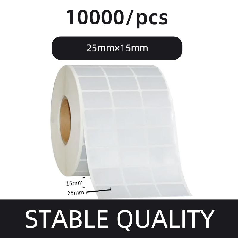 Etiqueta de código de barras PET prata fosca 20 30 40 50 60 70 80 90 100 Fita de transferência térmica Impressora de adesivos