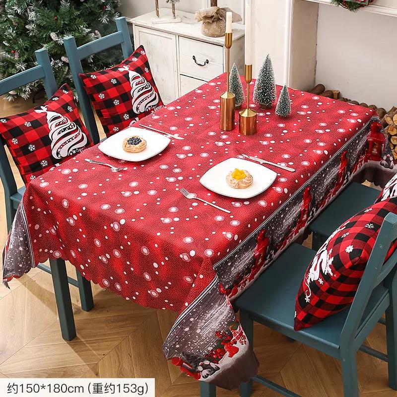 New Christmas Decorative Decoration Creative Christmas Printing Table Cloth Table Flag Christmas Desktop Decorative Supplies