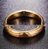 Elegant 4MM Gold Faceted Tungsten Ring, US Sizes 5-12
