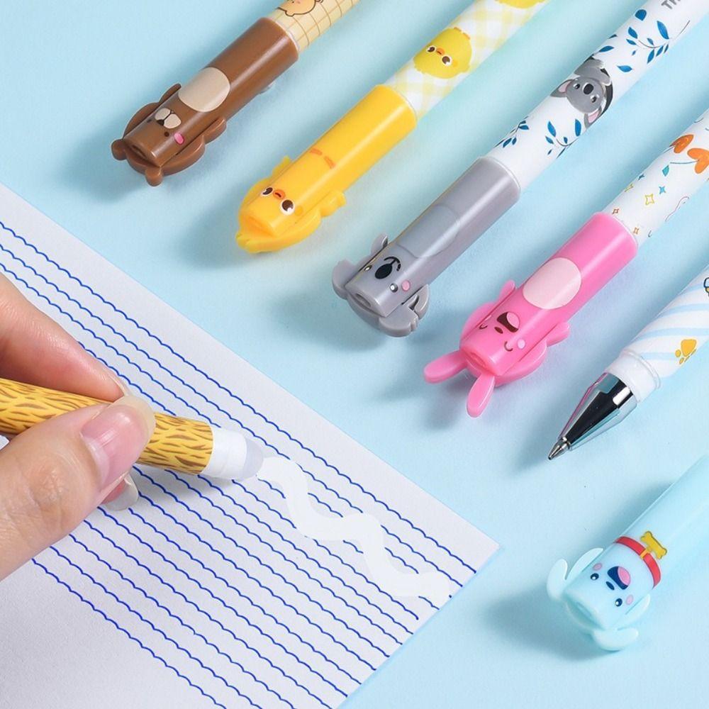 6PCS/Set Black/Blue Ink Neutral Pen Animal Shape Sign Pen High Quality Gel Pen  Gift