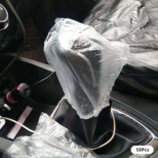 50 шт. Одноразовые Универсальные Прозрачные Водонепроницаемые Чехлы на Руль Автомобиля Gear cover