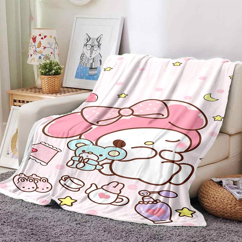

1 шт. Плед My Melody Легкий фланелевый плед для дивана, кровати, путешествий, кемпинга, гостиной, офиса, дивана, кресла 80cmx120cm
