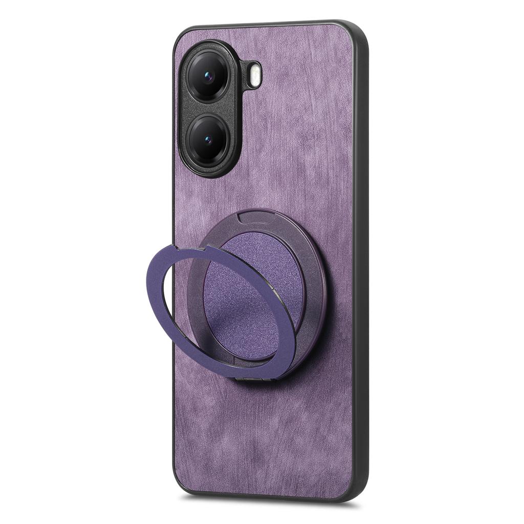 For Xiaomi Poco X7 Pro 5G/Xiaomi Redmi Turbo 4 5G Phone Case with Rotating Kickstand Stress Relief Retro Leather Back Cover