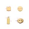 20-50pcs/lot Stainless Steel Square Pendants Charms Handmake For DIY Bracelet Necklace Jewelry Making Supplies Accessories