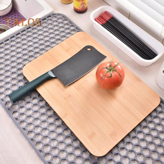 Silicone Sink Mat with Center Drain Heat-Resistant Flexible Non-Slip Design Easy To Clean Reusable Sink Protector Mat