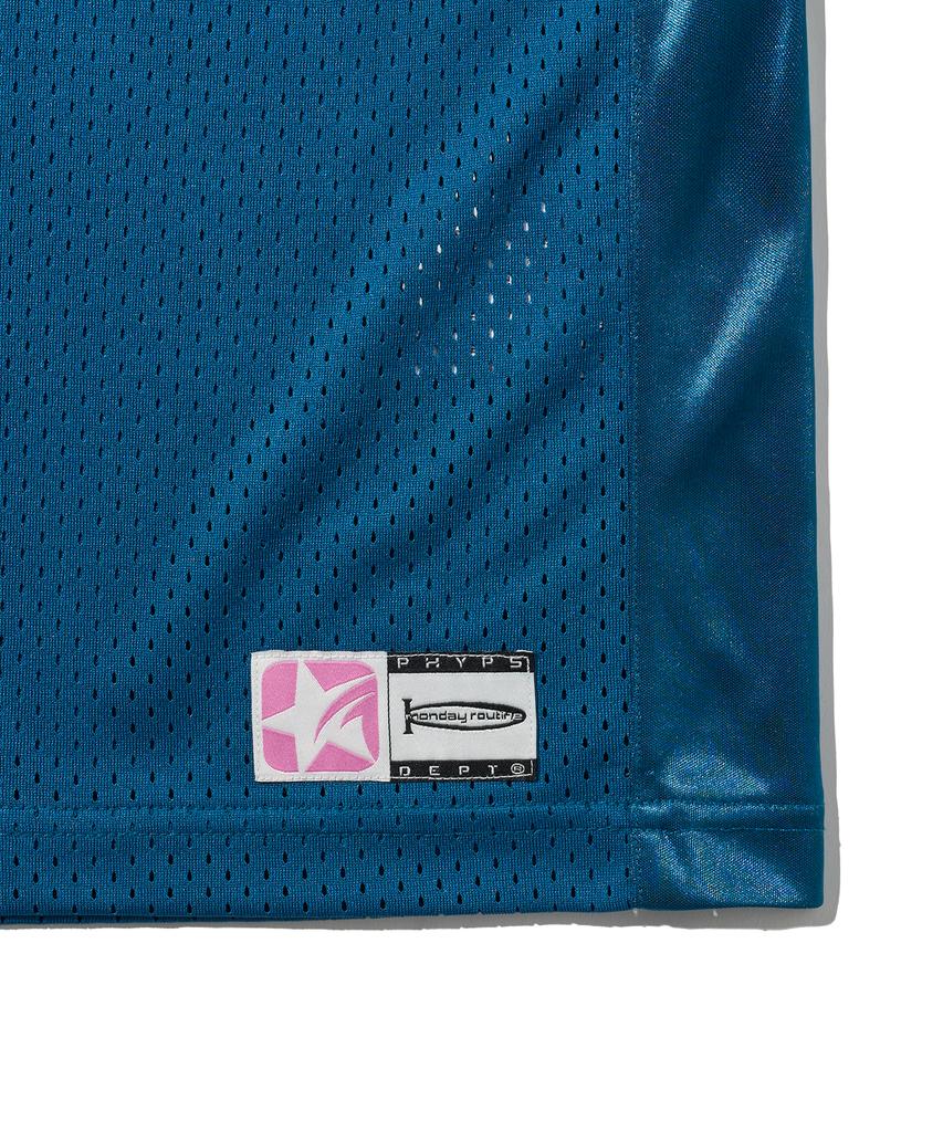 PHYPS MOTORCYCLE Original Wing Logo Mesh T-Shirt Blue Green