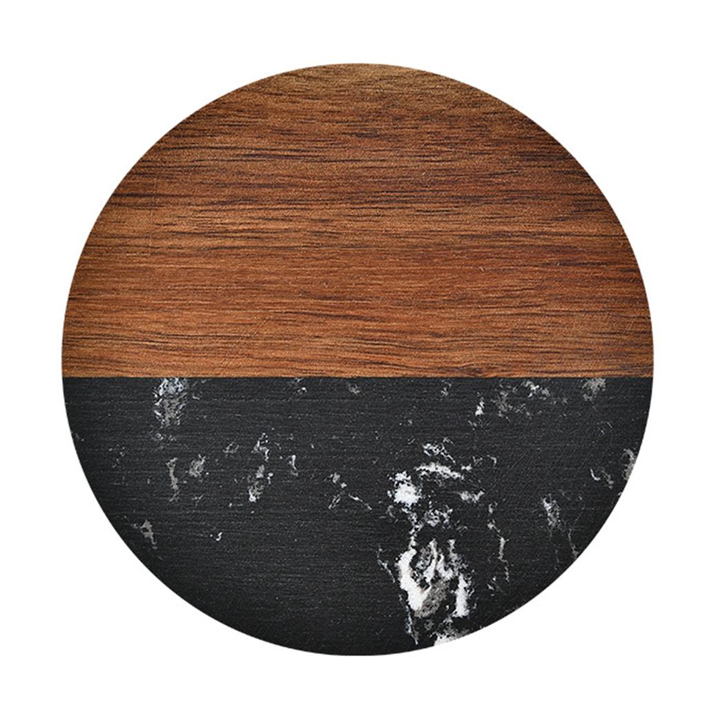 4PCS Marble And Acacia Wood Coaster Set Heat Resistant For Home Dining Table