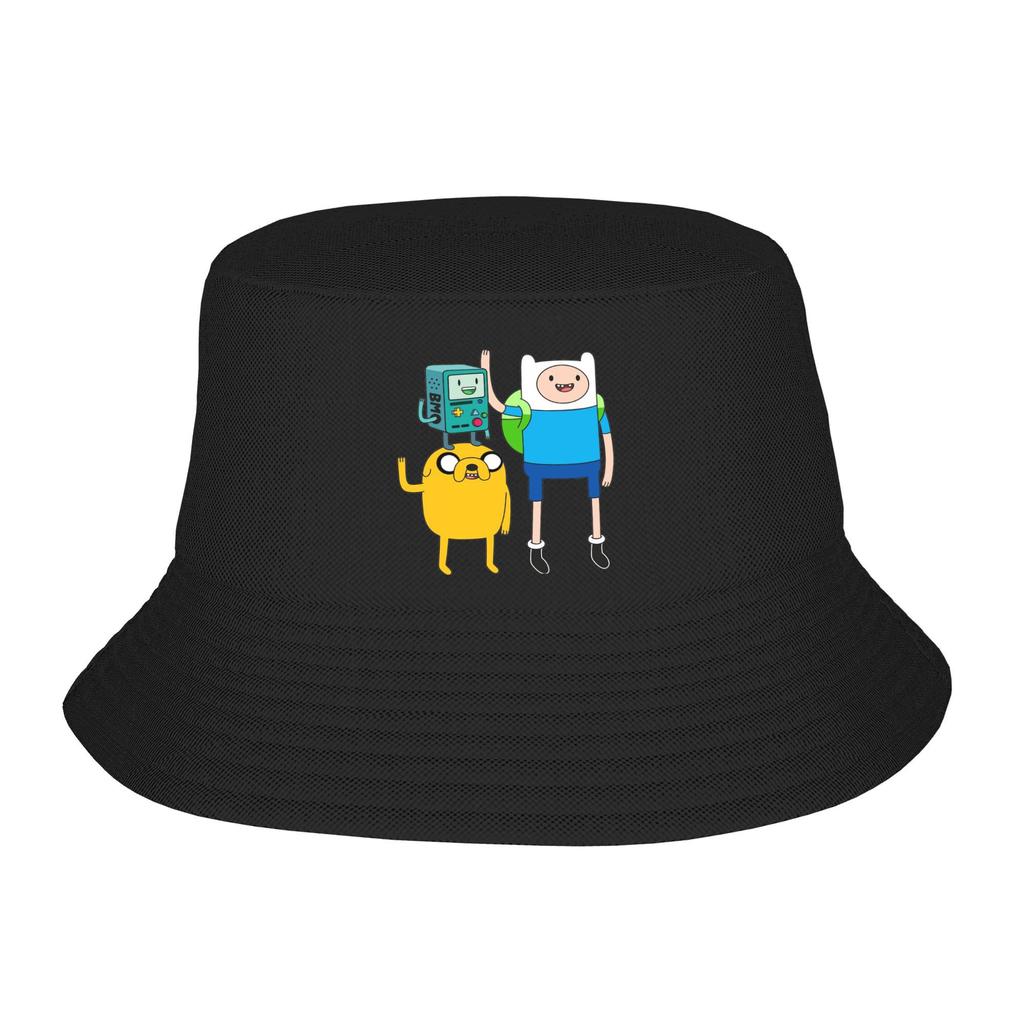 Trendy Adventures Time Jake the Dog Hearts Bucket Hats Teen UV Protection Hiking Fishing Caps Travel Headwear Panama Hat