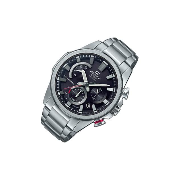 Casio Edifice Series Sapphire Waterproof Solar Quartz Movement Stainless Steel Strap Watch Black Dial Men Watches EFB-640SBD-1A1UPR