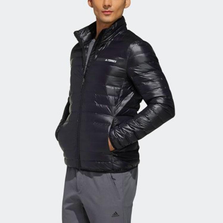 Adidas Three-In-One Hooded Down Jacket With Logo Men Outerwear Black DW9250