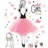 DIY Beautiful Girl Decals Kit for House Living Room Kids Bedroom Decoration